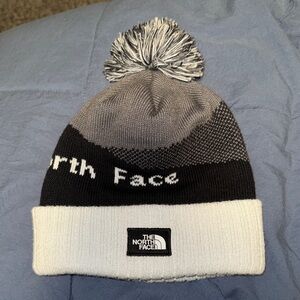 The North Face Black and Gray Knit Beanie